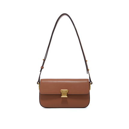 Sac à main élégant en cuir pour femme, petit format carré