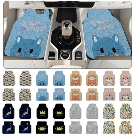 Universal Cartoon Pattern Waterproof Car Floor Mats - Wnkrs