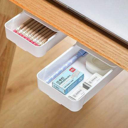 Compact Self-Adhesive Under Desk Storage Drawer - Wnkrs