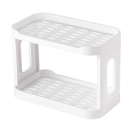 Double-Layer Desktop Storage Rack for Bathroom and Kitchen