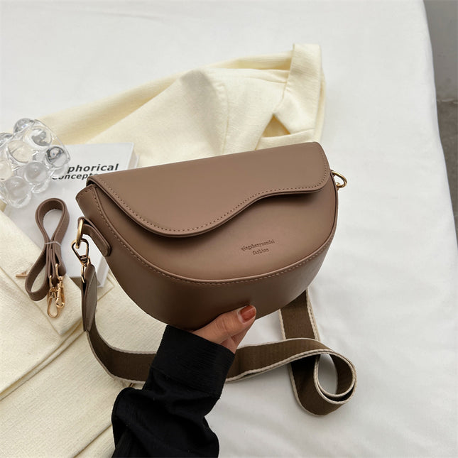 Bolso bandolera de cuero vintage con cadena para mujer