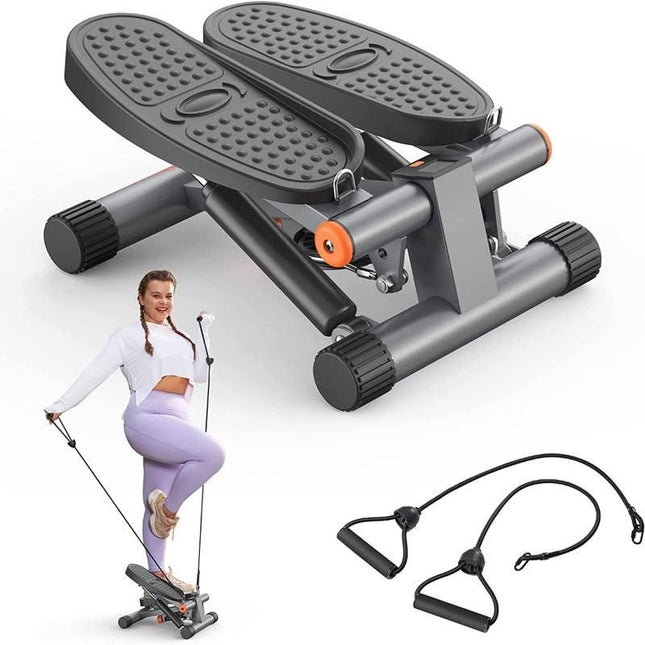 Compact High-Capacity Mini Stair Stepper with Resistance Bands for Core Cardio Training - Wnkrs