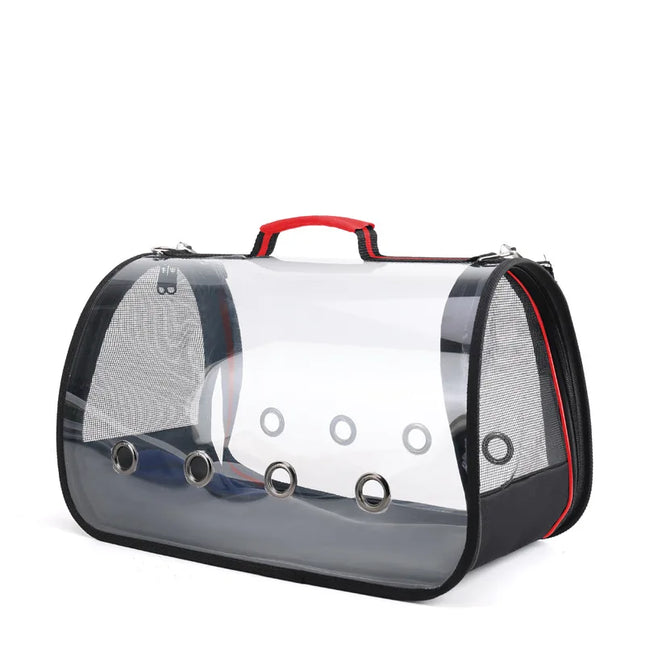 Cage de voyage transparente et portable pour animaux de compagnie