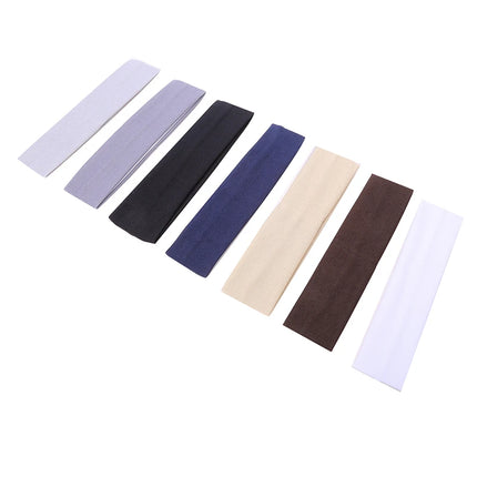 7-Piece Fashion Solid Color Soft Elastic Headbands for Yoga, Sports & Everyday Use