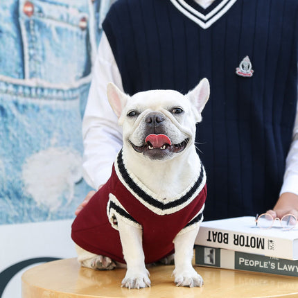 Gilet chaud pour chien de style Preppy