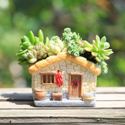 Charmante jardinière en résine de style ferme vintage