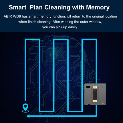 Aspirador de ventanas robot inteligente con pulverizador de agua dual y sensor láser