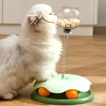 Jouet interactif pour chat avec distributeur de nourriture