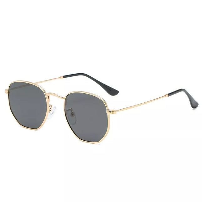 Gafas de sol polarizadas hexagonales vintage para hombres y mujeres