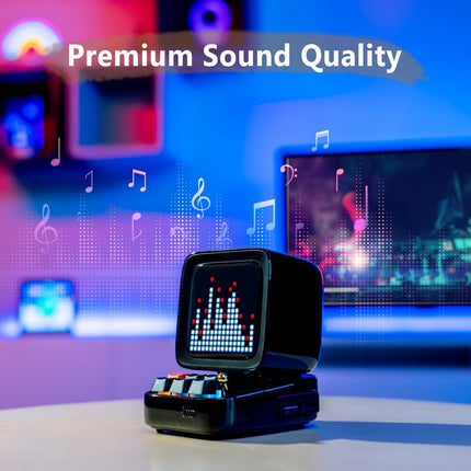 Retro Pixel Art Bluetooth Speaker with LED Display & Alarm Clock, Home Décor & Gift Idea - Wnkrs