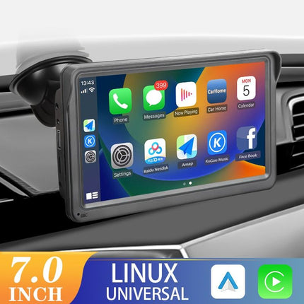 7-inch Touch Screen Car Multimedia Video Player with CarPlay & Android Auto - Wnkrs