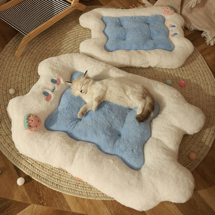 Tapis et lit douillet pour chat et animal de compagnie