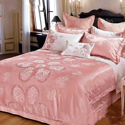 Ice Silk Jacquard European Luxury High-end Linen And Cotton Bedding Set - Wnkrs