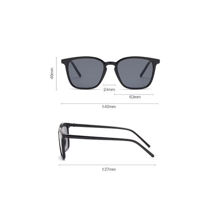 Lunettes de soleil carrées rétro œil de chat avec protection UV400