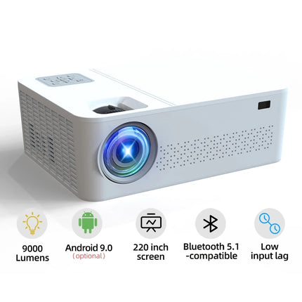 Proyector de cine en casa Full HD 4K de 9000 lúmenes con Bluetooth y WiFi