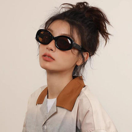 Chic Retro Oval Sunglasses for Women