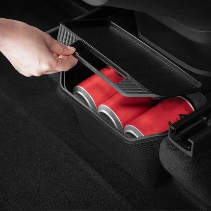 Tesla Model Y Under-Seat Storage Organizer with Built-in Trash Can - Wnkrs