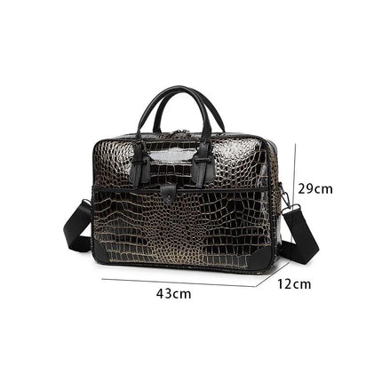 Ensemble de bagages et sac à main de voyage luxueux à imprimé crocodile