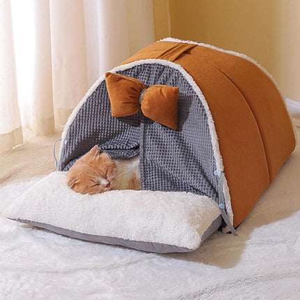 Lit pour chat en peluche confortable