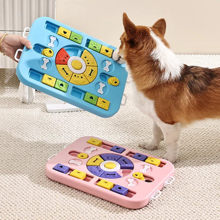 Jouet puzzle interactif pour chien avec alimentation lente