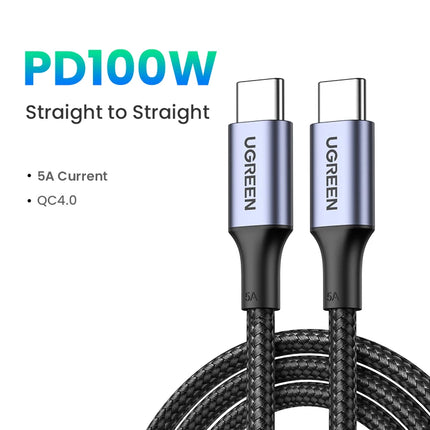 Cable de carga rápida USB C a USB tipo C de 100 W