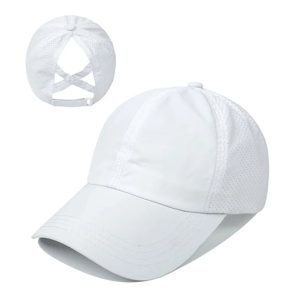 Summer Mesh Ponytail Baseball Sports Cap for Women