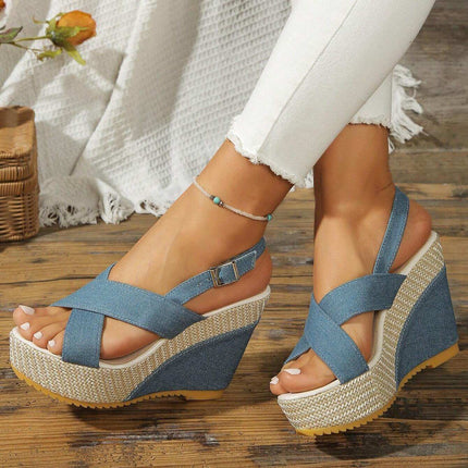 Thick Sole Wedge Heel Sandals for Women