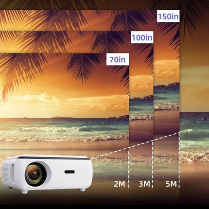 Proyector de video Android 4K con Bluetooth, WiFi, pantalla de 300”, cine en casa