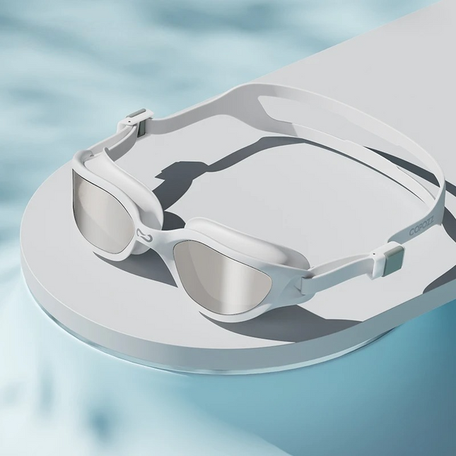 Gafas de natación profesionales antivaho con espejo, protección UV y correa de silicona ajustable