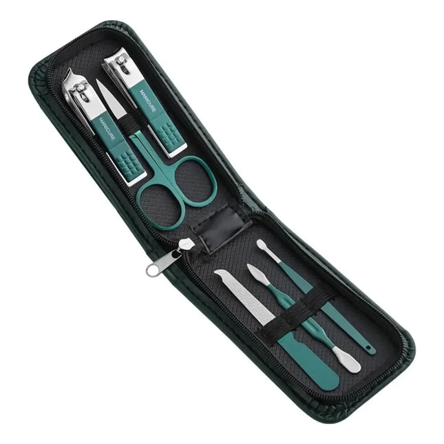 6-Piece Stainless Steel Nail Clippers Set - High-End Manicure Tools