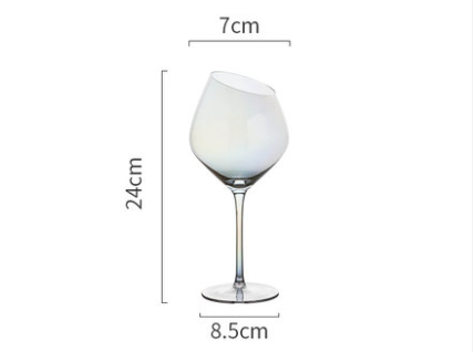 Wine Glass Oblique Mouth, Red Wine Glass Crystal Champagne Glass High-end Goblet Foreign Wine Glass - Wnkrs