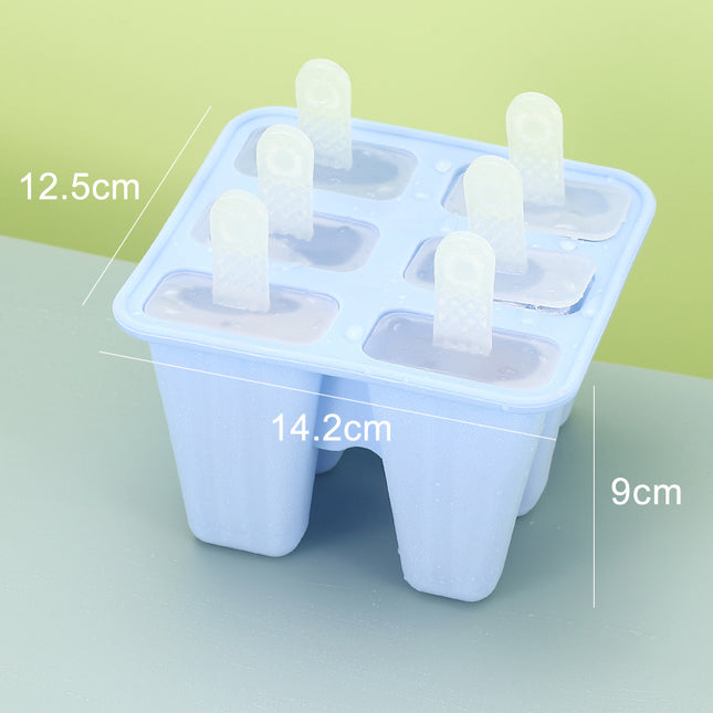 Moldes de silicona reutilizables para paletas de hielo de 6 cavidades