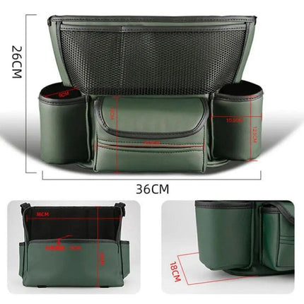 Car Front Seat Large Capacity PU Organizer & Storage Bag - Wnkrs