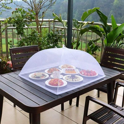 Lace-Trimmed Foldable Mesh Food Cover - Wnkrs