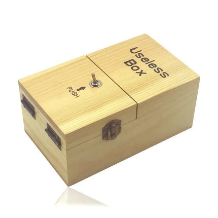 Wooden Useless Box - Interactive Stress-Reduction Toy, Ideal for Gifts - Wnkrs