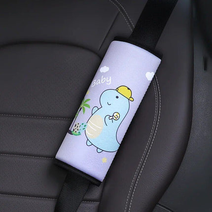 Kid's Comfort Car Seatbelt Protector with Cartoon Design - Wnkrs