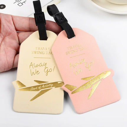 Portable PU Leather Luggage Tag