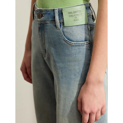 Retro Wide-Leg Women's Denim Pants