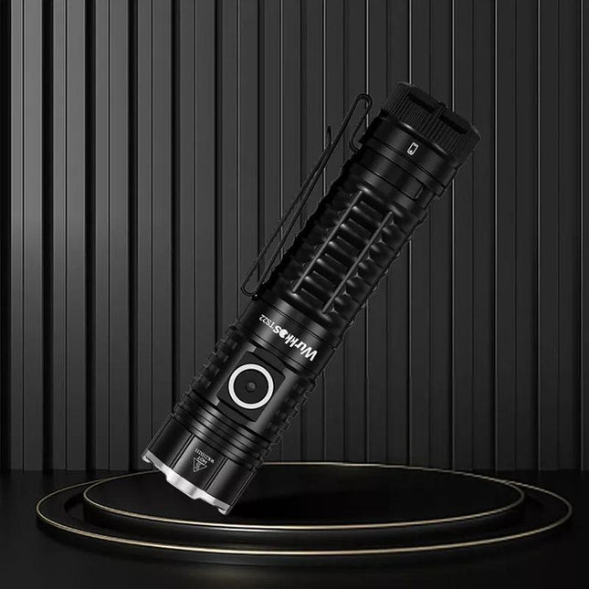 Lampe de poche LED rechargeable 21700, puissante 4500LM, IP68, queue magnétique, charge inversée