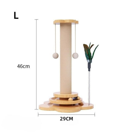 Plateau tournant en bois durable pour chat