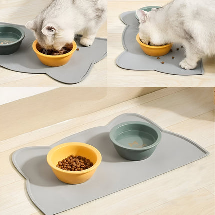 Tapis d'alimentation imperméable en silicone pour chiens et chats