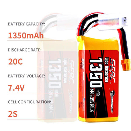 High-Performance 2S 7.4V Lipo Battery 2-Pack - Wnkrs