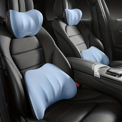 Memory Foam Car Seat Lumbar and Headrest Support Pillow - Wnkrs