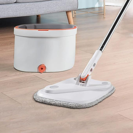 Effortless 360° Microfiber Mop with Water-Separation Bucket – No-Handwash Floor Cleaner - Wnkrs