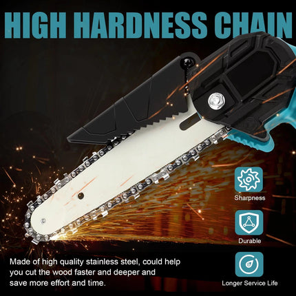 6-Inch Cordless Mini Chainsaw for Wood Cutting & Tree Trimming