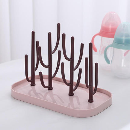 Multi-Functional Baby Bottle Drying Rack with Water Tray