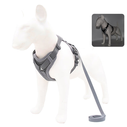 Adjustable Reflective No-Pull Dog Harness and Leash Set for Small and Medium Dogs