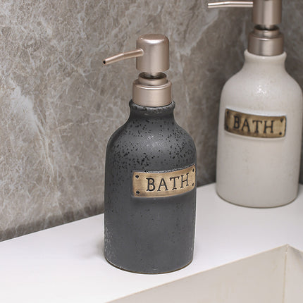 400ml Vintage Ceramic Soap Dispenser Bottle for Bathroom and Kitchen