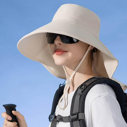 Adjustable Sun Protection Bucket Hat with Shawl for Outdoor Activities - Wnkrs