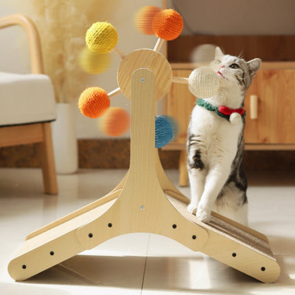 Arbre à chat interactif avec boule en sisal et cadre d'escalade